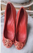 Tory Burch Slipper Ballerina  Damen Schuhe Leder Gr.41 Rot