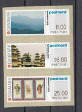 Dänemark Automatenmarken Michel-Nr.: 99 - 101 als 3er-Folienstreifen ** (844)