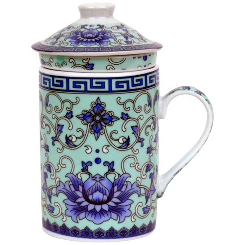 Keramik teetasse mit deckel - deckel, +