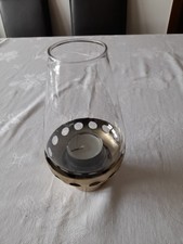 Windlicht - Glaszylinder mit Metallsockel