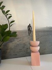 H&M Home Kerzenständer aus Keramik Hellrosa, Neu, ausverkauft 