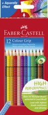 12 x Faber-Castell Buntstifte Colour GRIP im Etui bruchsicher Dreieckform 112412