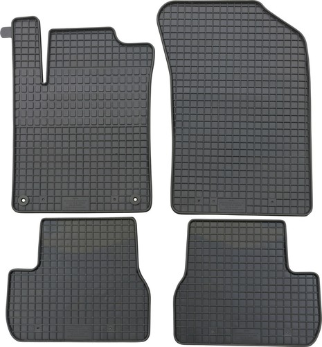 Gummimatte teilig schwarz - gummimatte, 4-teilig