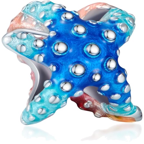 Charm silber seestern - charm,