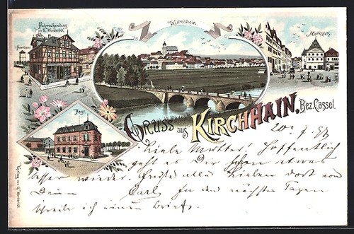 Lithographie kirchhain bez - kirchhain, /