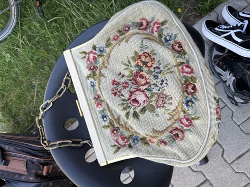 Vintage gobelin handtasche - vintage,