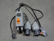 Lego Technik 2x Motor L Schalter Batteriebox geprüft Bagger Kran Elektrik kg
