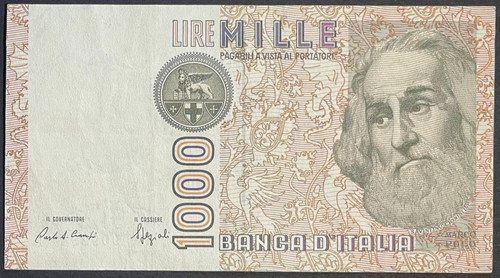 Italien 1000 lire - lire, banknote