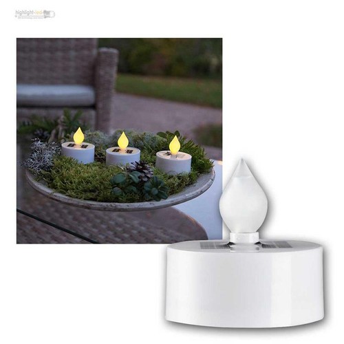 3er set solar teelicht kerzen - set,