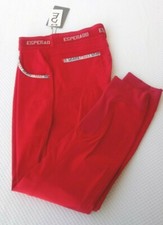 Esperado "Flag" Tolle Damen Reithose Stiefelreithose Vollbesatz rot Gr: 80 / 84