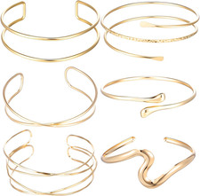 6 Stück Oberarmreif Gold, 8cm