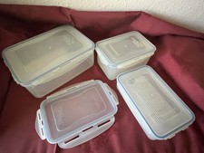 Lock & Lock,3-er Set/blau/weiß,incl. 3 Gitter/1  Ersatzdeckel,aus Oma's Nachlass