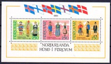 Färöer Block 1 (90-92) , postfrisch / ** / Trachten , Haus des Nordens , Kultur