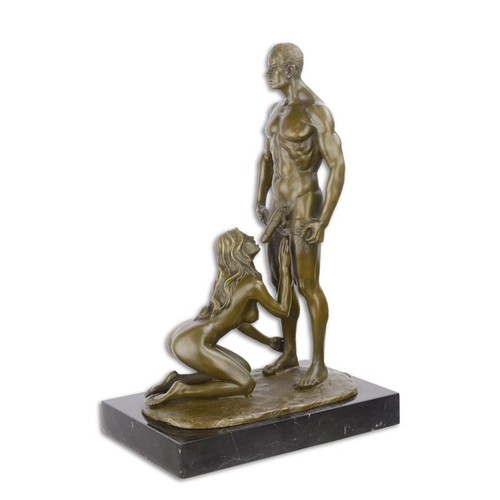 Erotische bronzefigur paar - bronzefigur, aus