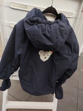 Steiff Winterjacke Anorak Warm Kapuze Größe 116 Dunkelblau Junge Mädchen