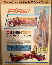Corgi Toys 1143 American La France Fire Engine Truck Original 1968 Werbeplakat