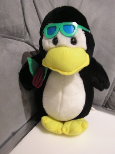 Plüschtier pinguin mit - mit, brille
