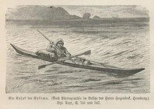 Ein Kajak der Eskimo. (Nach Photographie)