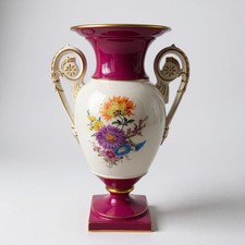 Meissen Vase Hand Painted