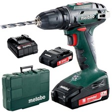 Metabo 18V Akku Bohrschrauber BS18 |2x 1,5 Ah Akkus Li-Ion + Transportkoffer