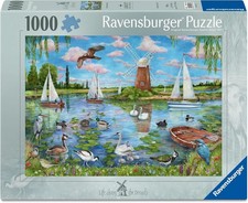 RAVENSBURGER PUZZLE*1000 T*DEBBIE COOK*LIFE ALONG THE BROADS*KÜSTENLANDSCHAFT
