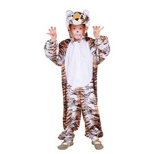 Kinder Kostüm Tiger Overall 104 cm 3-4 Jahre Wildkatze Kinderkostüm Katze