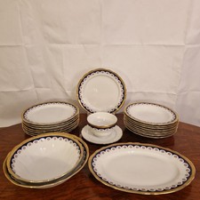 Winterling Marktleuthen Eßservice Rosa Rosen Brokat-Goldrand Porzellan 20 Tlg.