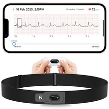 EKG-Gerät Brustgurt  30s-15min EKG Aufzeichnung  AI-Analyse per App erkennt AFib