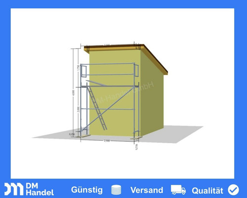 Gerüst 12qm durchstiege - durchstiege, 2,5m
