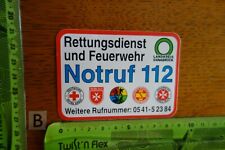 Alter Aufkleber Rettung Feuerwehr Hilfsorganisationen Landkreis Osnabrück