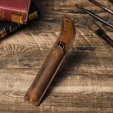 Echt Leder Federmäppchen Stift Etui Schreibwaren Aufbewahrungstasche