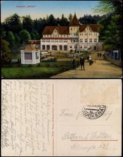 Postcard Schluckenau Šluknov Karltal-Kurhotel, Rückseite Park 1925