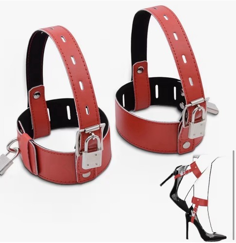 High heel fesseln - rot, schuhe