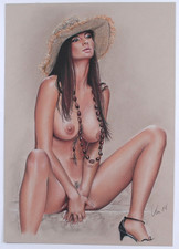 Original drawing ,Zeichnung ,nude woman, weiblicher Akt