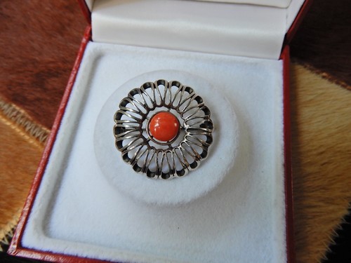 Silber brosche mit - silber,