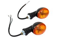 Blinker Paar Mini Oval schwarz