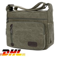 Große XL Herren Damen Tasche Messenger Bag Umhängetasche Laptoptasche Canvas DE