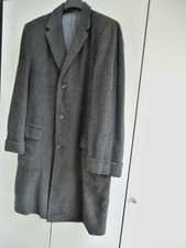 Cashmere/Kaschmir Herren Winter-Mantel, Gr. 50/52, dunkelgrau, Maßarbeit,Vintage