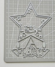 * Stanzschablone * Stern Ornament * Weihnachten * Rehe * Häuser *