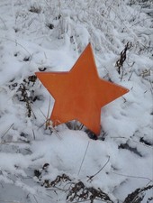 Stern aus Holz, groß, wetterfester Gartenstecker