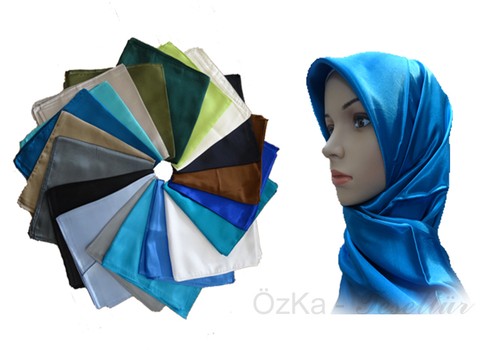 Satin kopftuch tuch - kopftuch, schal