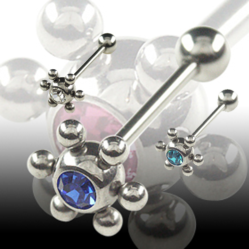 Zungen piercing barbell - zungen,