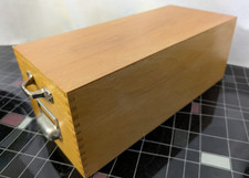 Alter Karteikasten Holz Holzkasten Holzbox Länge 38cm Buche