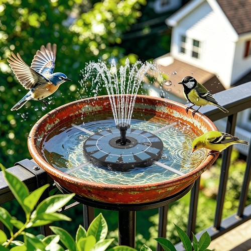 Solar-Vogelbad-Brunnenpumpe