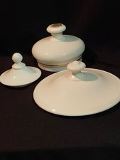 3 antike Porzellan-Deckel für