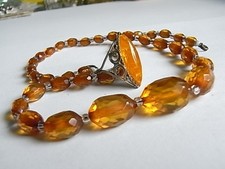 Halskette Bernstein facettiert