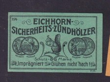 Altes Streichholzetikett
