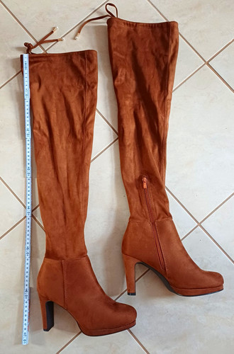 Overknee stiefel damen - overknee-stiefel, braun