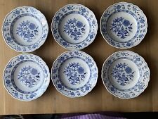 6 x Hutschenreuther Zwiebelmuster Suppenteller 25 cm  Breite , tiefe Teller