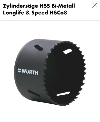 Würth zylindersäge hss - würth,